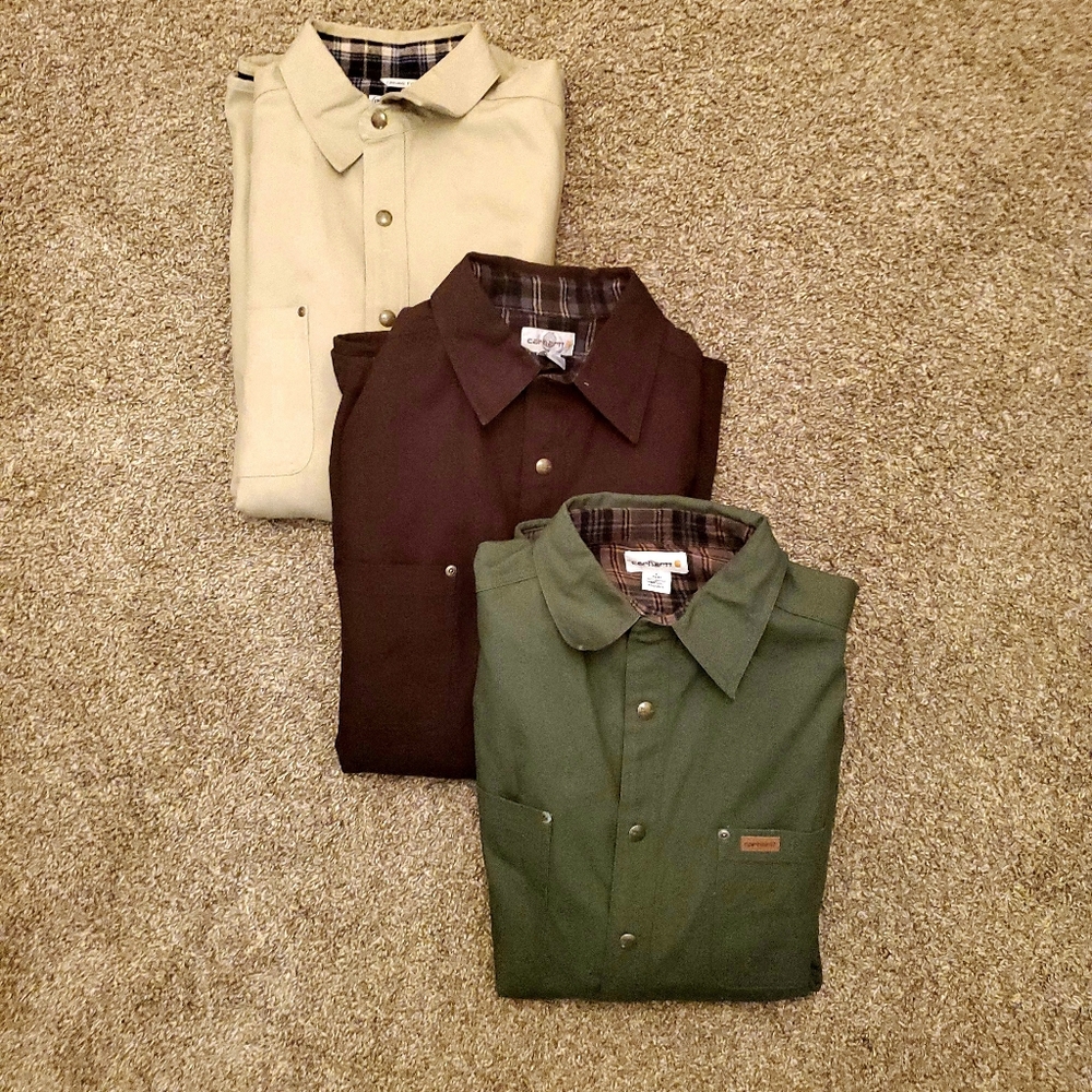 [SOLD] Carhartt Fannel Lined Canvas Shirt Jacket